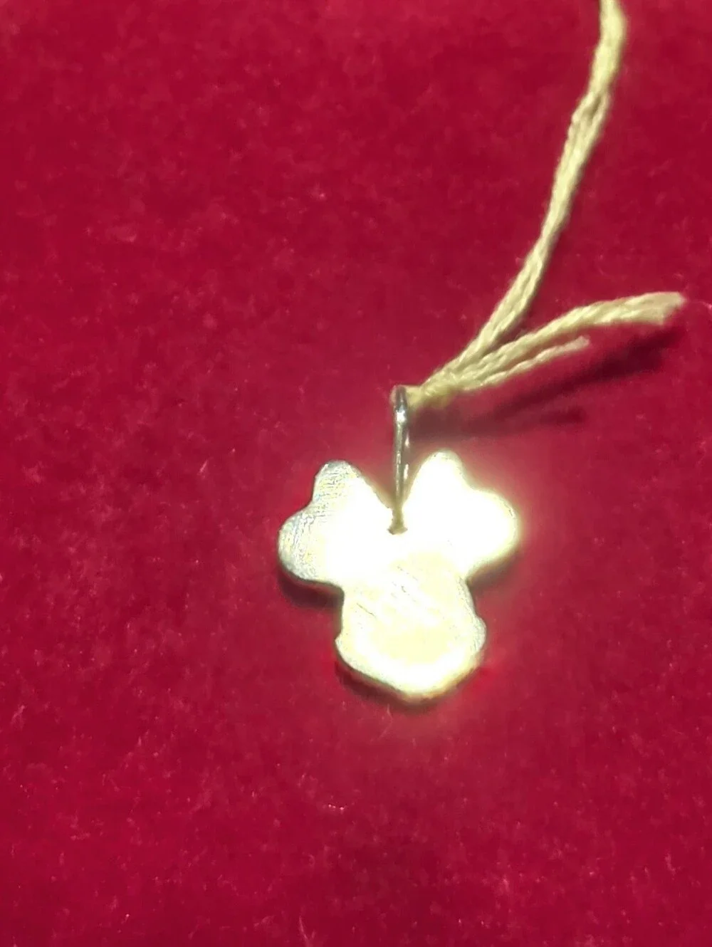 🎀✨️ 18K Real Gold Minnie Mouse Red Charm Pendant✨️🎀